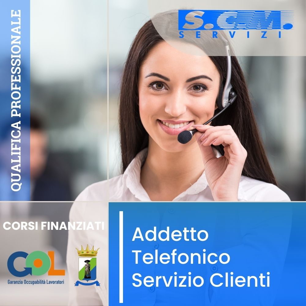 Corso Addetto Telefonico Servizio Clienti Finanziato dalla Regione Abruzzo per programma GOL