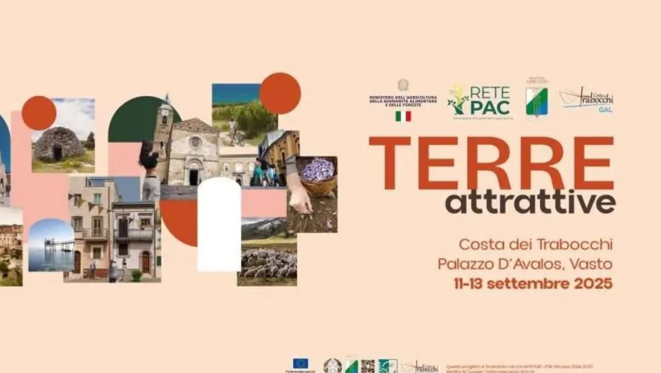 FONTI FIRA:Terre Attrattive: dall’11 al 13 settembre, a Vasto, evento nazionale dedicato all’innovazione turistica nei territori rurali