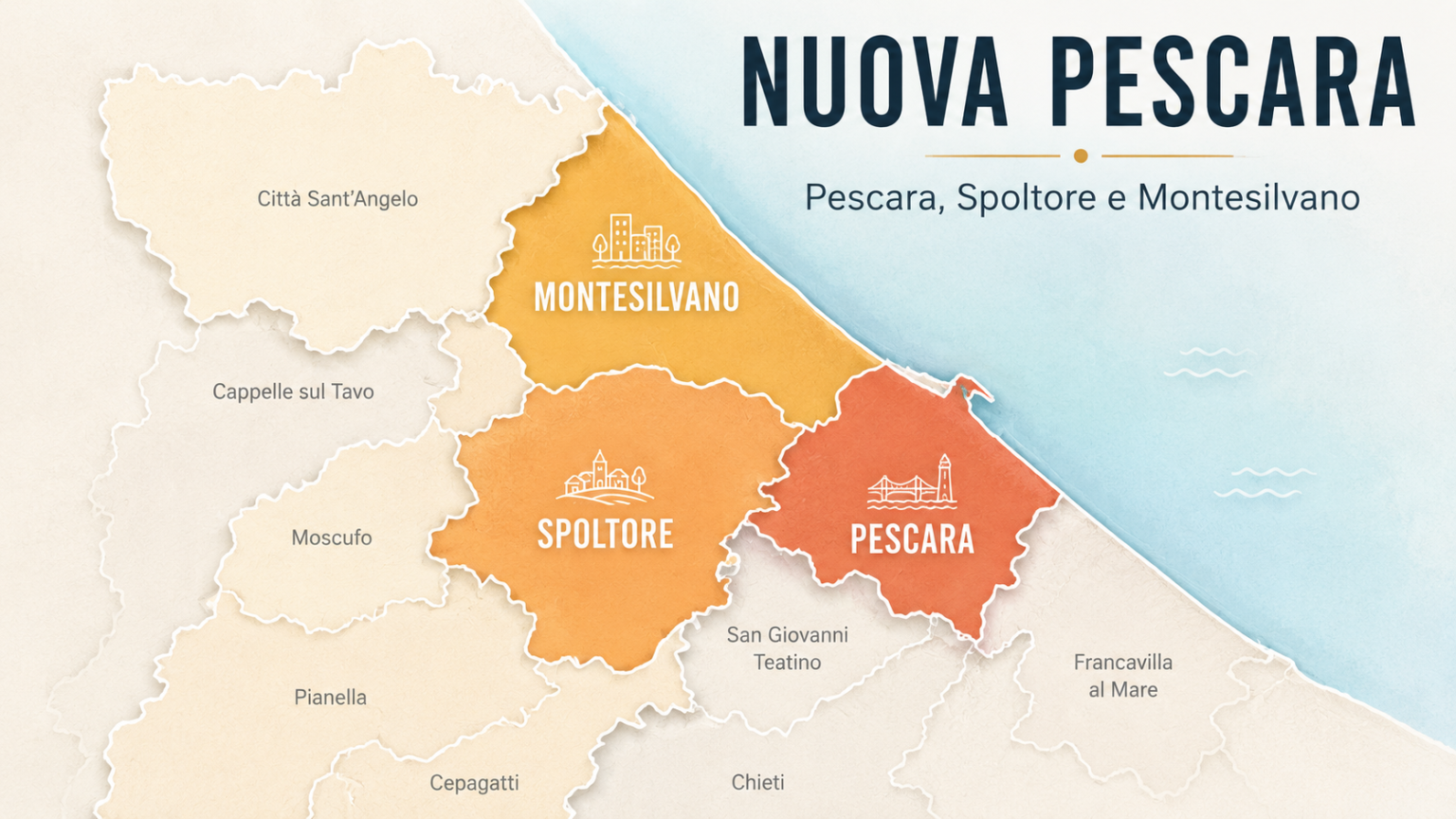 Pescara, Montesilvano e Spoltore: il confronto sul Comune unico entra nel vivo