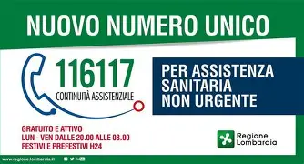 📞 Sanit&agrave;: attivo da oggi il nuovo numero unico 116117 per le cure non urgenti!
